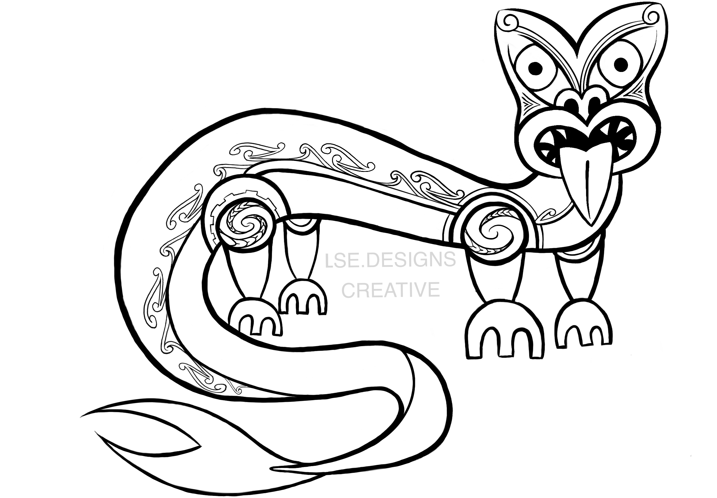 Taniwha print
